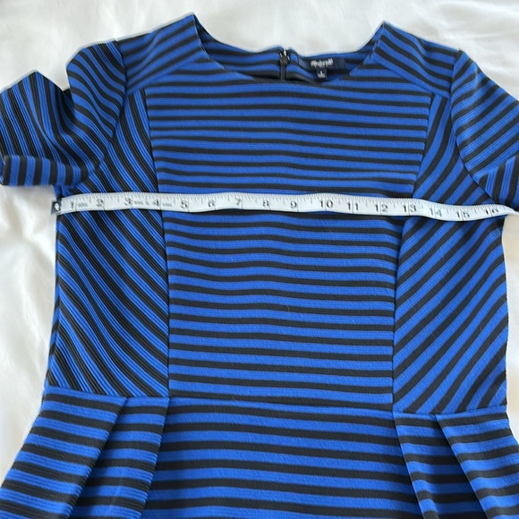 Madewell Striped Gallerist Dress Size 4 Black and Navy - Picture 8 of 11